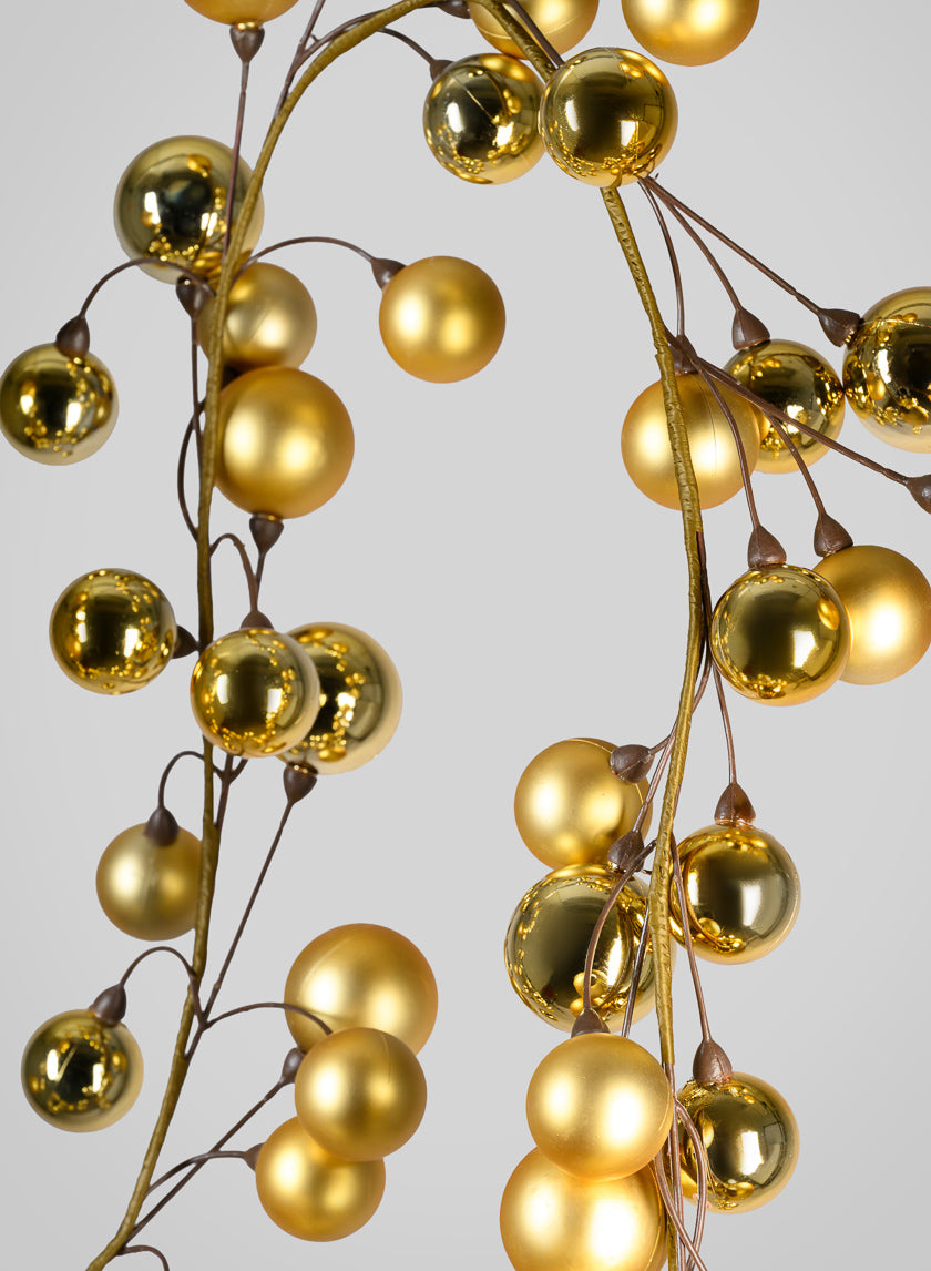 69in Long Gold Ball Garland Decor Jamali Garden
