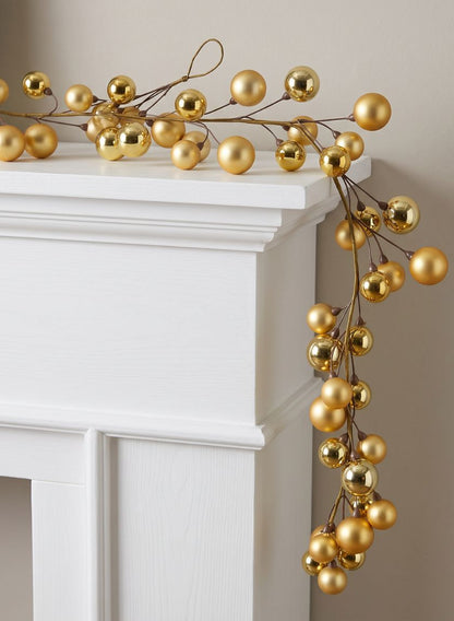 69in Long Gold Ball Garland Decor Jamali Garden