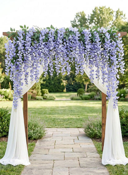 49in Long Triple Large Blue Wisteria Spray Decor Jamali Garden