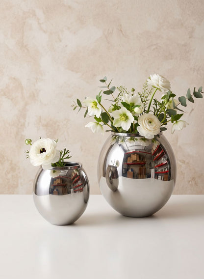 Krems Stainless Steel Fishbowl Vase Decor Jamali Garden