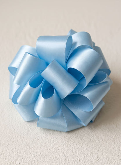 5/8in &amp; 1 1/2in Light Blue Double Face Satin Ribbon Decor Jamali Garden