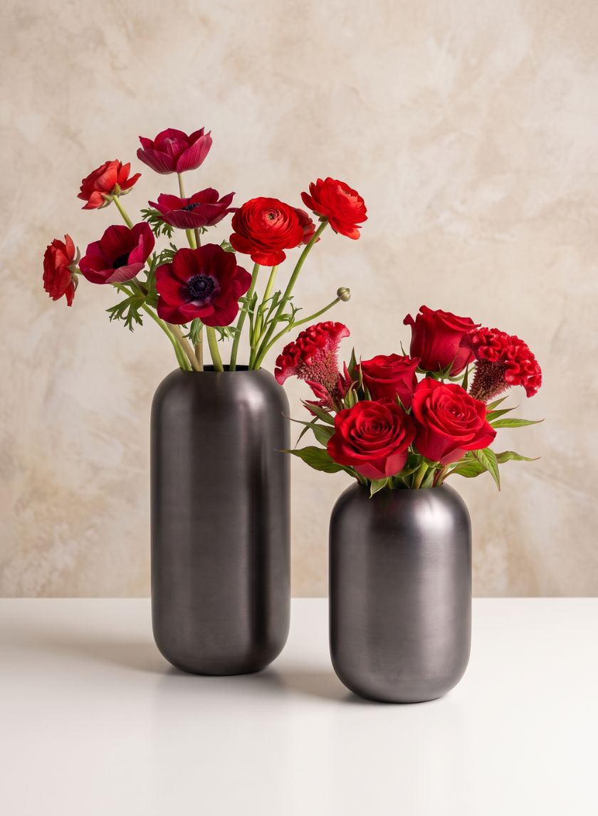 Oviedo Stainless Steel Platinum Bullet Vase