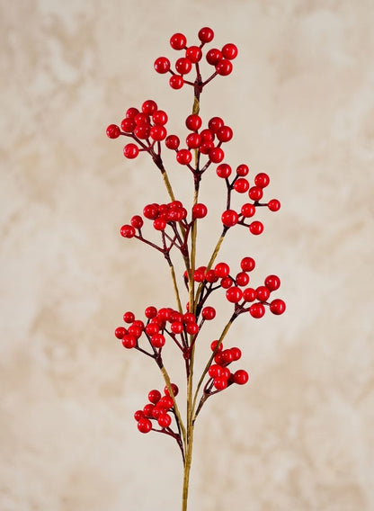 26in Long Shiny Red Berries Pick, Case of 12 Decor Jamali Garden