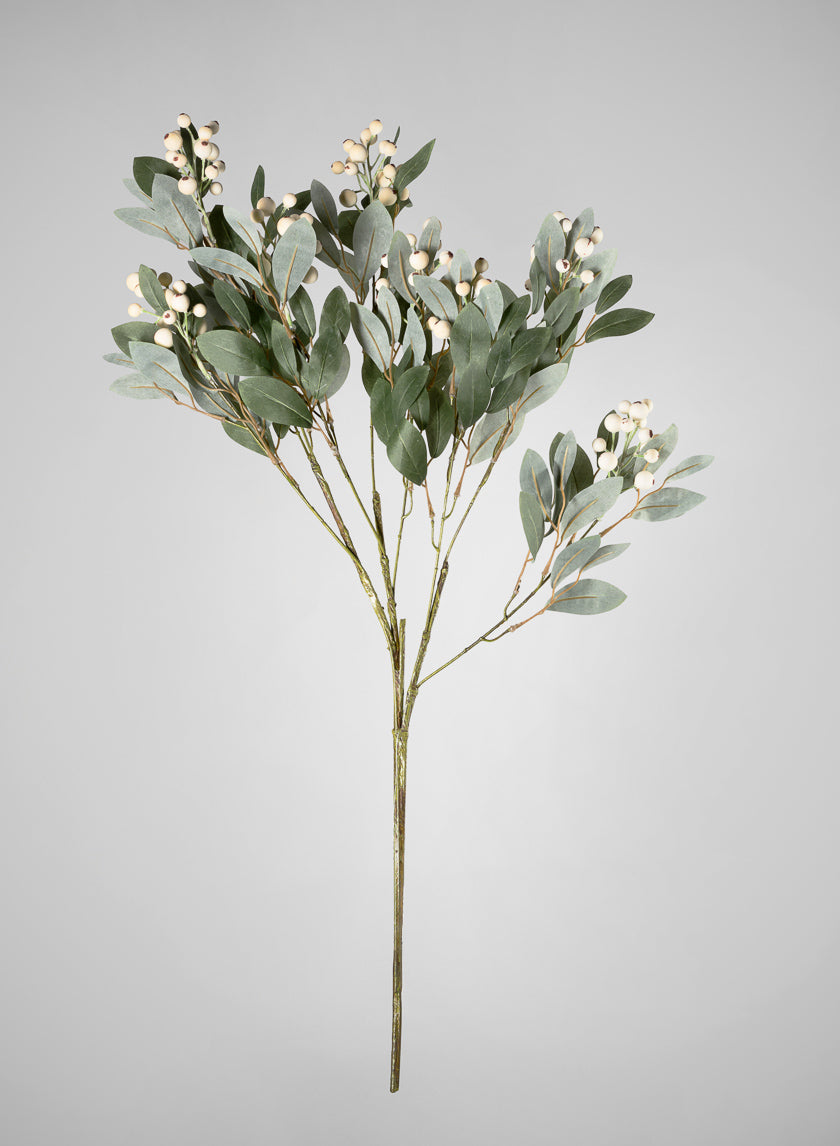 34in Long Evergreen White Berry Pick, Case of 6 Decor Jamali Garden