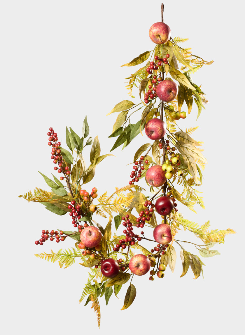 5ft Autumn Harvest Festive Garland with Apples