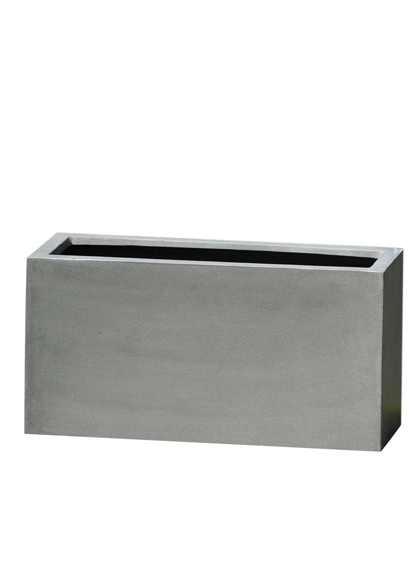 grey box planters Gray Fiberstone Rectangular Planters