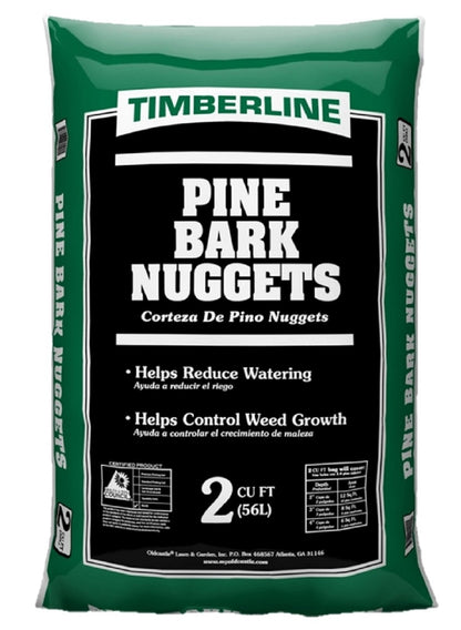 Timberline Pine Bark Nuggets 2cu ft Decor Jamali Garden