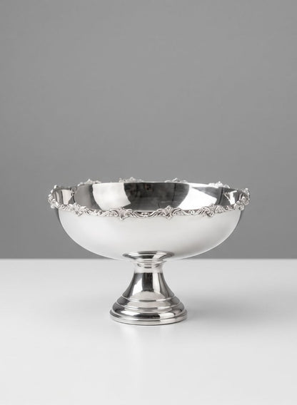 Pierrefort Lace Silver Oval Bowl Decor Jamali Garden