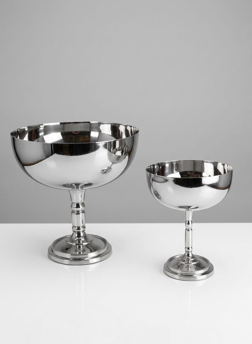 Pierrefort Silver Pedestal Urn Decor Jamali Garden