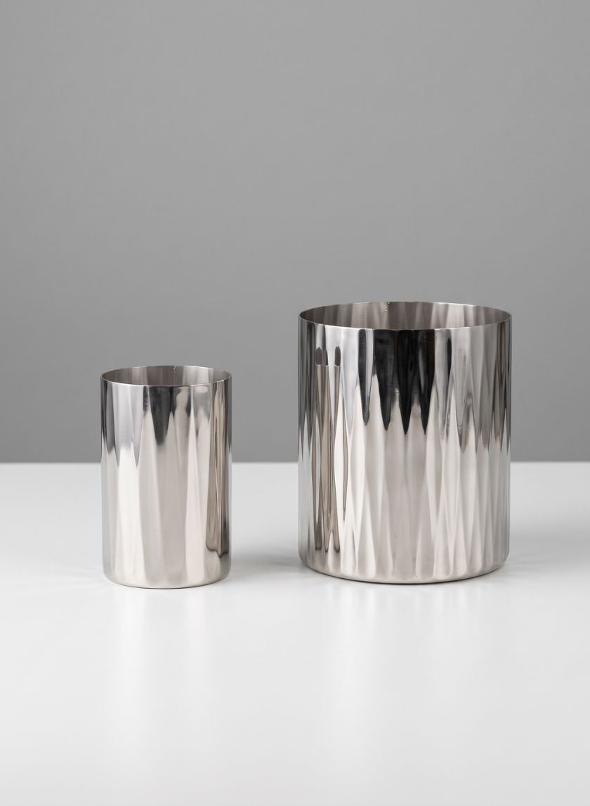 Rochemont Silver Mini Cylinder Vase Decor Jamali Garden