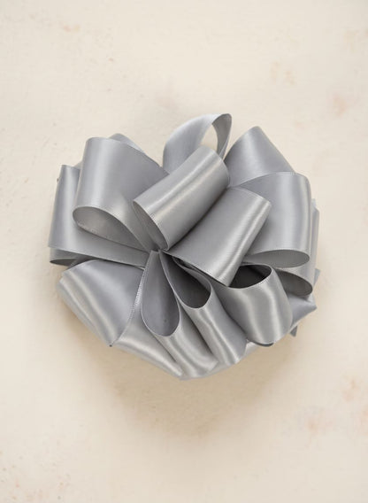 Silver Double Face Satin Ribbon Decor Jamali Garden