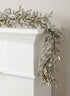 56in Long Champagne Leaf & Glitter Berry Garland Decor Jamali Garden