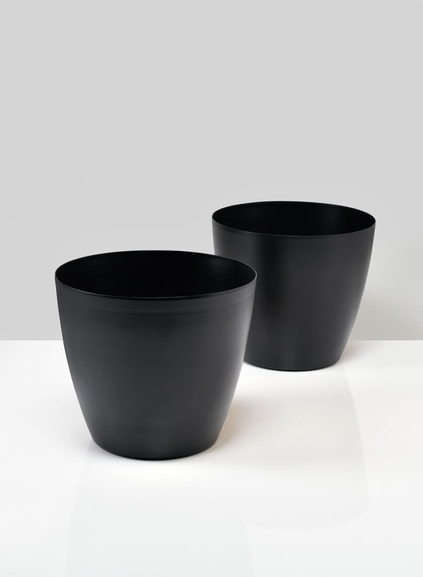 6 inch black plant pots 5.5in Tall Black Elegance Iron Cachepot, Set of 2 – Jamali Garden