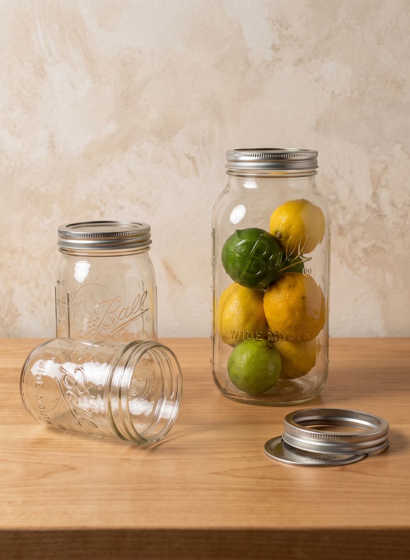 Mason Glass Canning Jars With Lid, Set of 12 Decor Jamali Garden