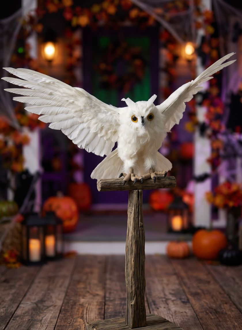 28in Flying White Owl