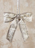 12in Long Champagne Bow Decor Jamali Garden