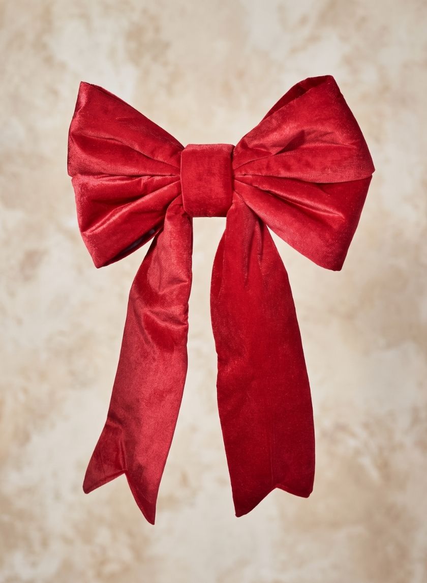 29in Long Red Double Bow with Fishtail Feet Decor Jamali Garden