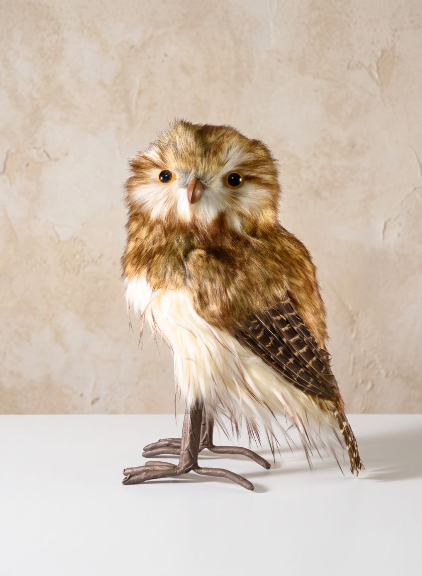 12in Tall Brown Owl Decor Jamali Garden