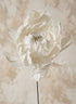 18in Glittered White Feather Open Peony, Bundle of 6 Decor Jamali Garden