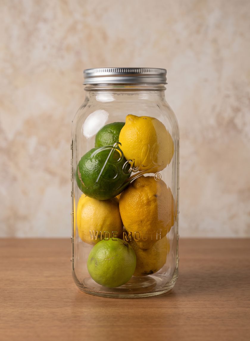 9.5in Tall of 1/2 Glass Gallon Mason Canning Jar With Lid Decor Jamali Garden