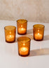 2 1/2in Tall Amber Glass Votive Holder Decor Jamali Garden