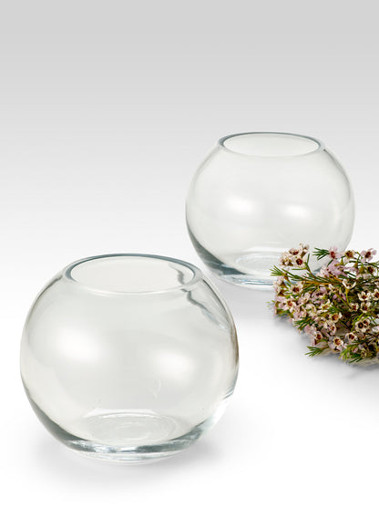 6in Wide Glass Fishbowl Decor Jamali Garden