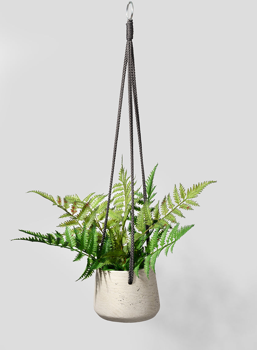 hanging cement planter 4.5in Tall Stone Gray Cement Hanging Pot