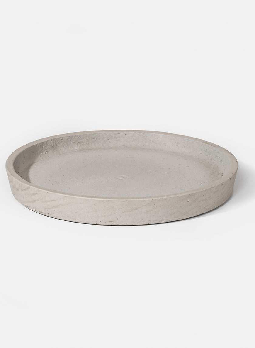 cement plant saucer 11.75in Wide Round Grey Cement Saucer