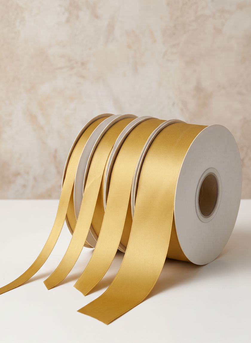 Dijon Double Faced Satin Ribbon 50 Yard Spool Decor Jamali Garden