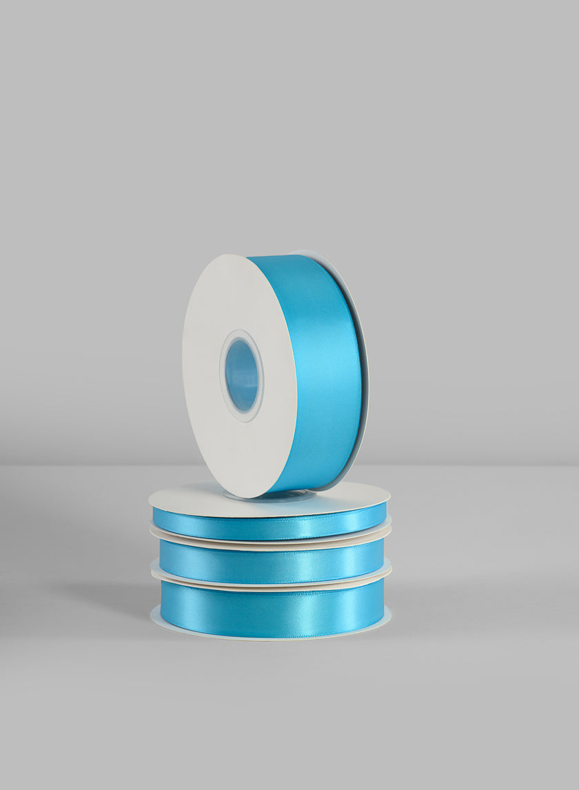 Turquoise Double Faced Satin Ribbon 50 Yard Spool Decor Jamali Garden