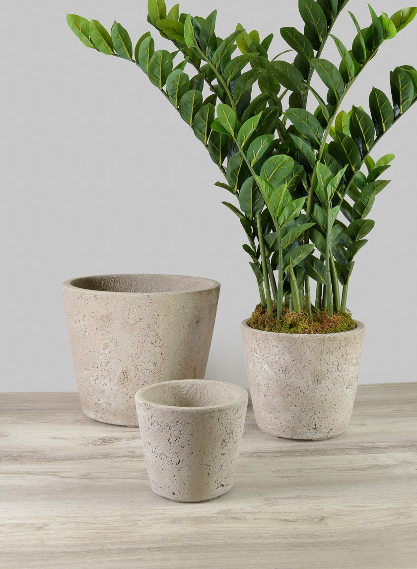 stone plant pots indoor Yerevan Natural Cement Stone Pots – Jamali Garden
