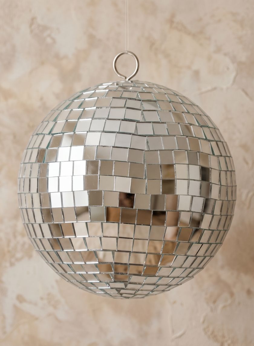 6in Round Mirror Disco Ball Set of 2 Decor Jamali Garden