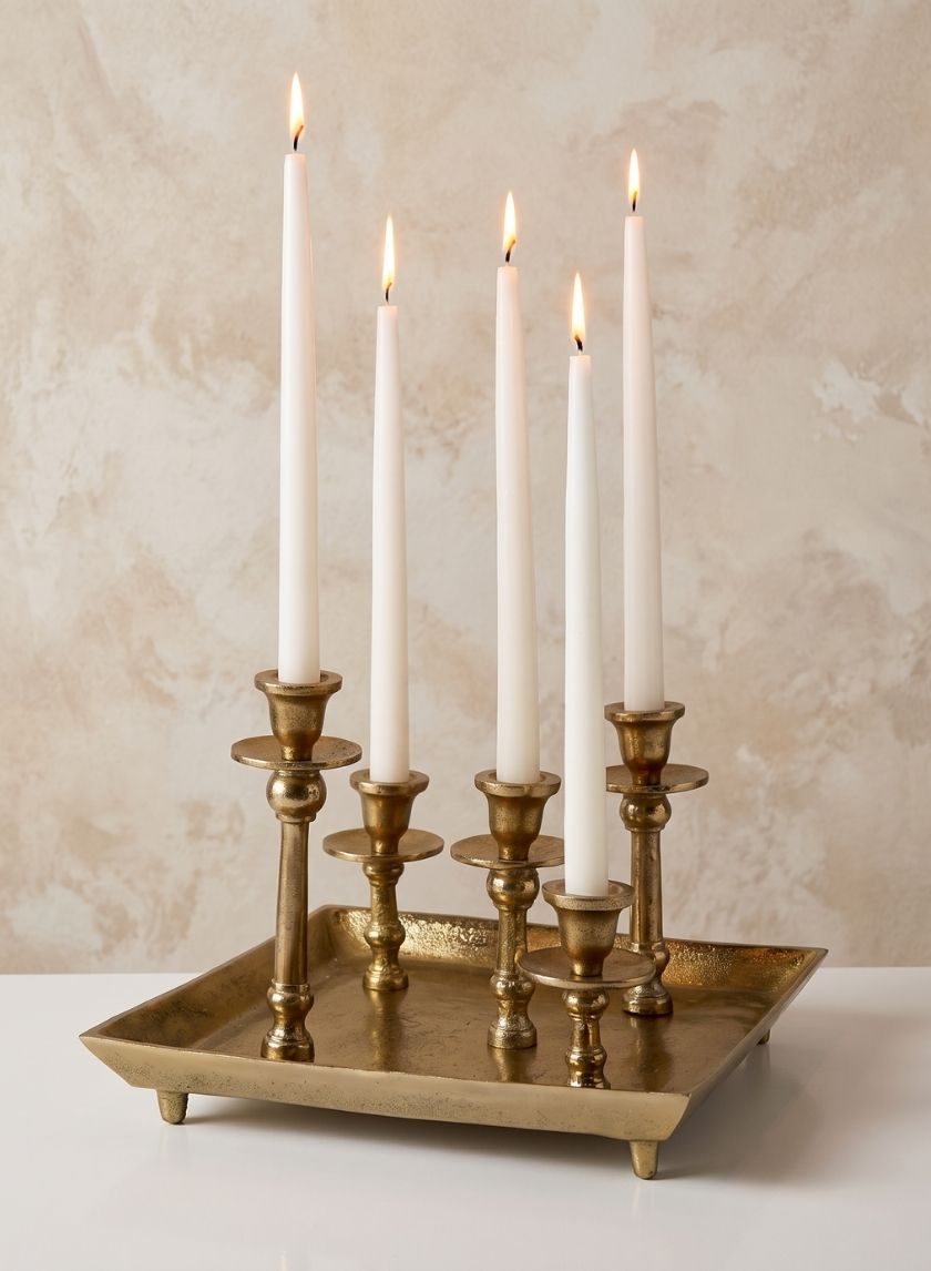 12.75in Long Gold Candlesticks Stand
