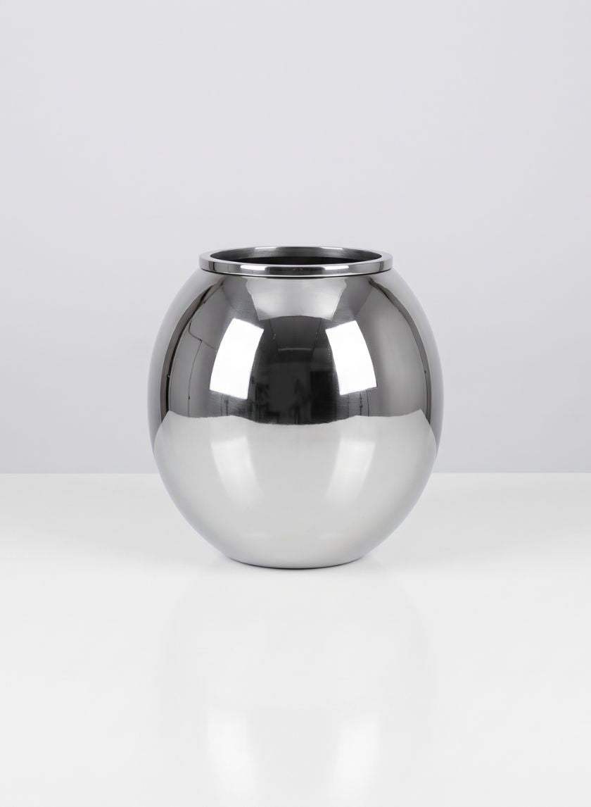 Krems Stainless Steel Fishbowl Vase Decor Jamali Garden