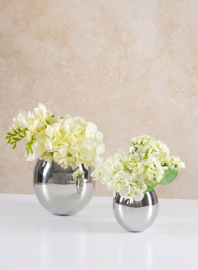 Krems Stainless Steel Fishbowl Vase Decor Jamali Garden