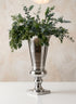 27in Tall Polished Aluminum Urn Decor Jamali Garden