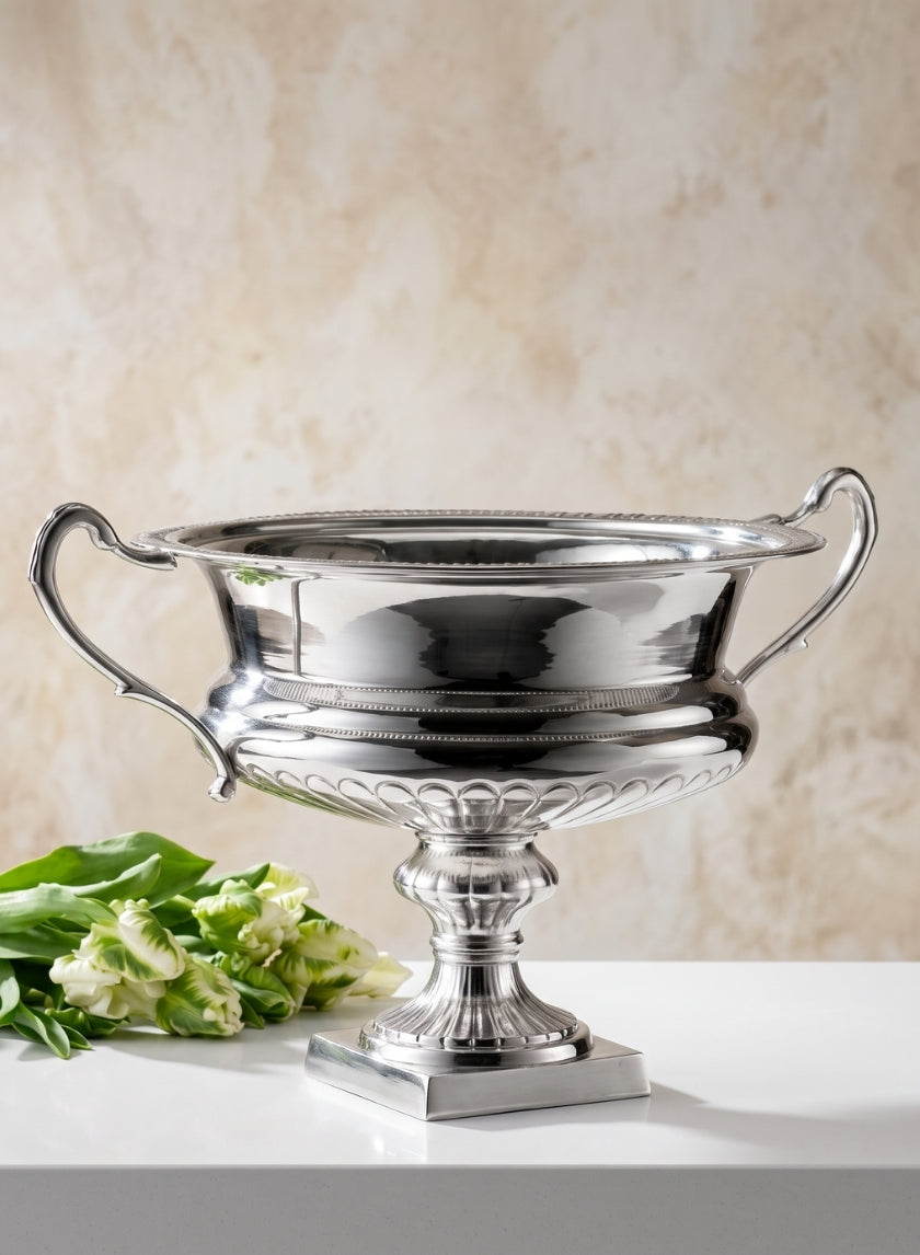 8.25in Tall Aluminum Flower Urn Decor Jamali Garden