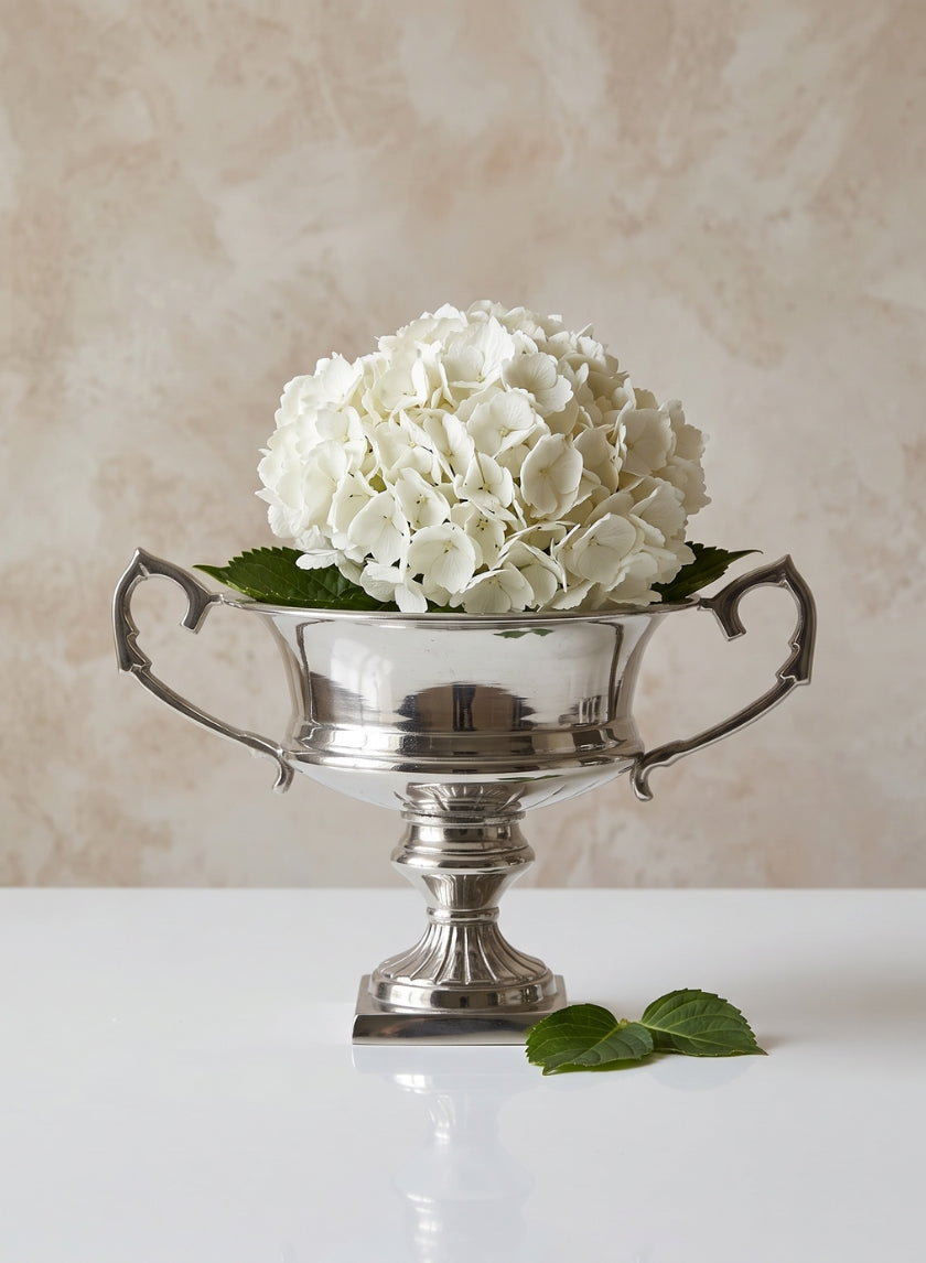 7.5in Tall Aluminum Flower Urn Decor Jamali Garden