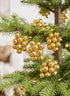 1in Round Shiny Gold Glass Balls on Picks (25mm), Set of 144 Decor Jamali Garden