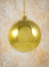 3 1/8in Round Shiny Gold Plastic Ornament Ball (80mm) Decor Jamali Garden