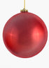 Shiny Red Plastic Ornament Balls Decor Jamali Garden