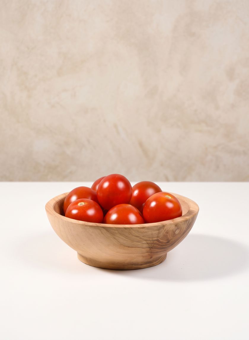 4.5in Wide Pedestal Teak Wood Bowl, Set of 4 Decor Jamali Garden
