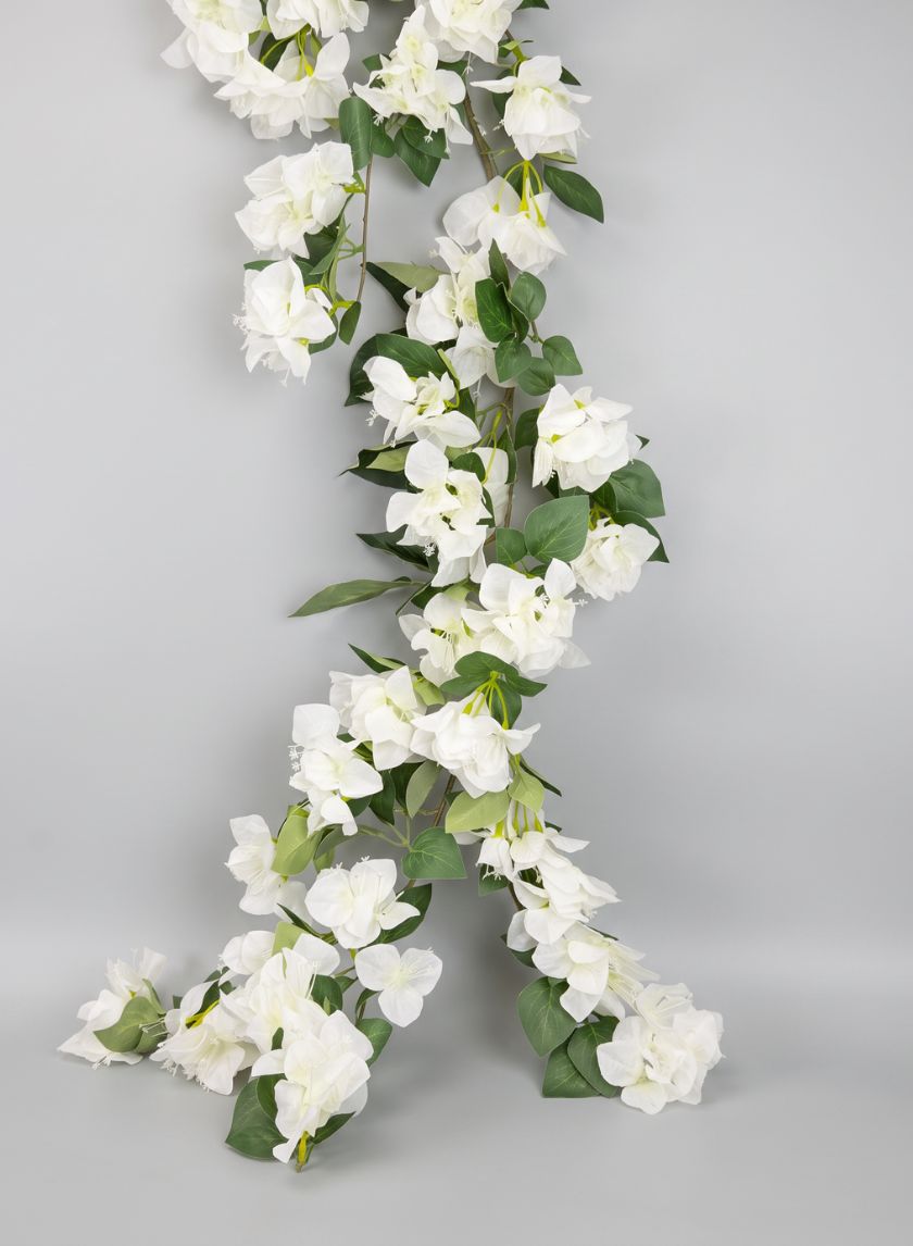 66in Long White Climbing Bougainvillea Garland
