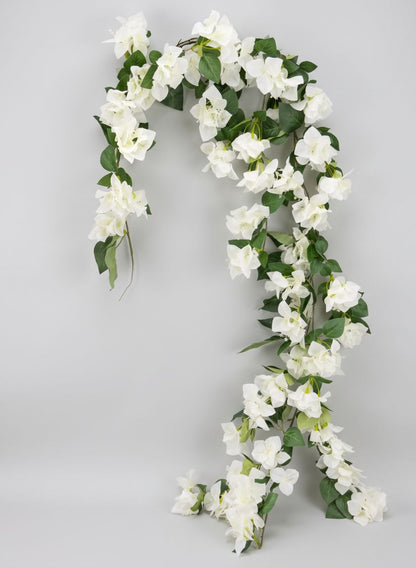 66in Long White Climbing Bougainvillea Garland