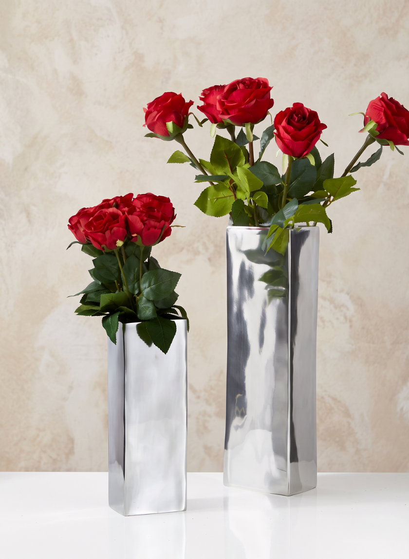 Aluminum Rectangle Vases Decor Jamali Garden