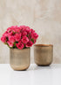 4in Tall Gold Aluminum Vase, Set of 2 Decor Jamali Garden