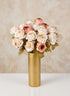 14in Tall Gold Cylinder Aluminum Vase Decor Jamali Garden