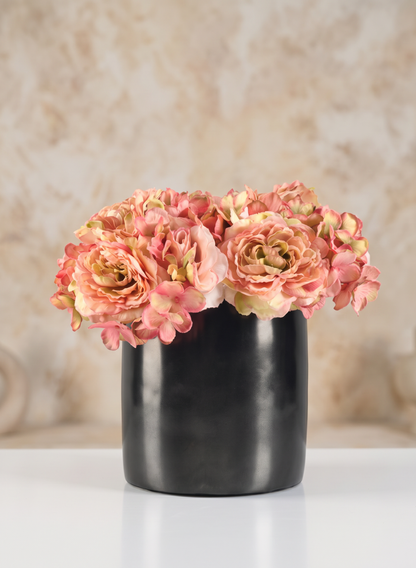 6.25in Tall Nairobi Small Black Nickel Vase Decor Jamali Garden