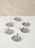 3in Long Tiny Silver Philodendron Leaf Metal Tray, Set of 6 Decor Jamali Garden