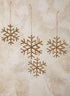 4.5in Wide Gold Metal Snowflake Ornaments Decor Jamali Garden